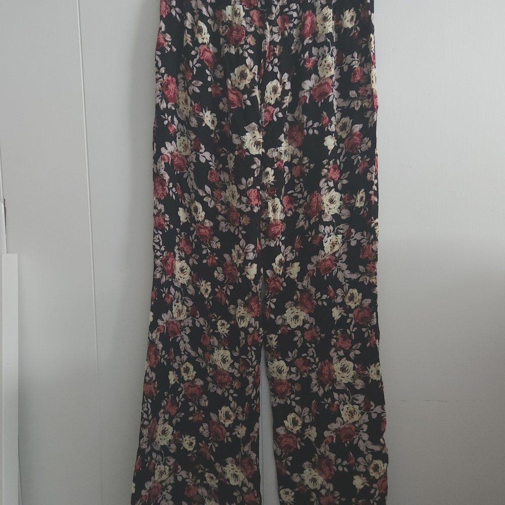 Boom Boom Jeans Black Floral Wide Leg Pants - Picture 4 of 4